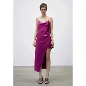 Zara | Dresses | Pleated Asymmetric Dress